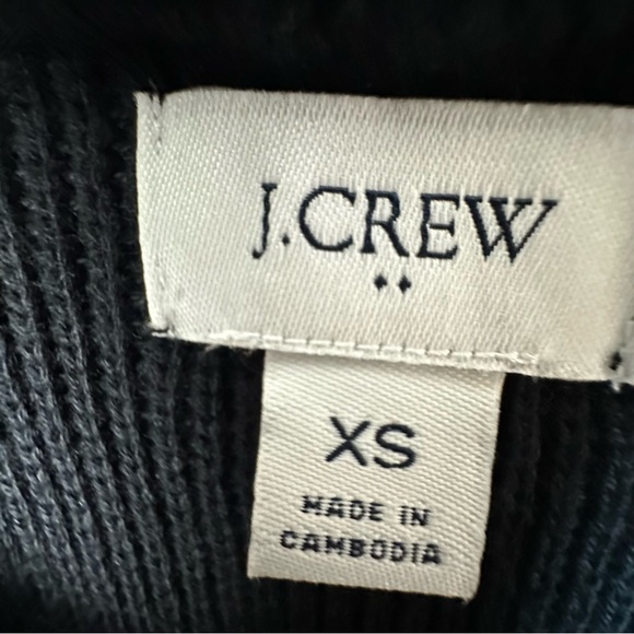 J. Crew Black Knit Lady Jacket Cardigan Gold Button Pockets Crew Neck Size XS - Picture 13 of 15